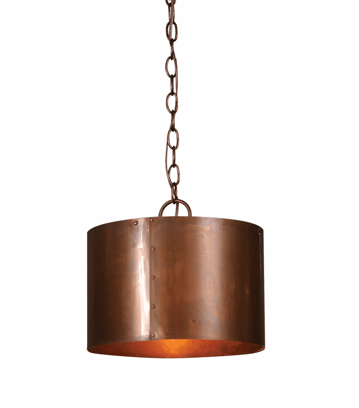 Copper drum deals chandelier