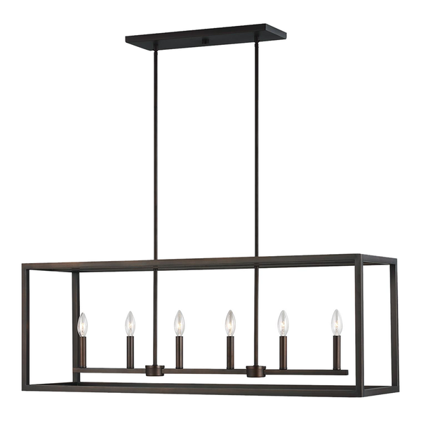 Moffet Street Six Light Island Pendant