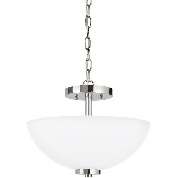 Oslo Two Light Semi-Flush Convertible Pendant