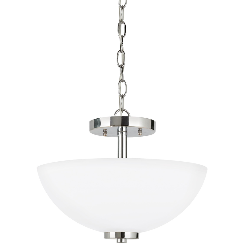 Oslo Two Light Semi-Flush Convertible Pendant