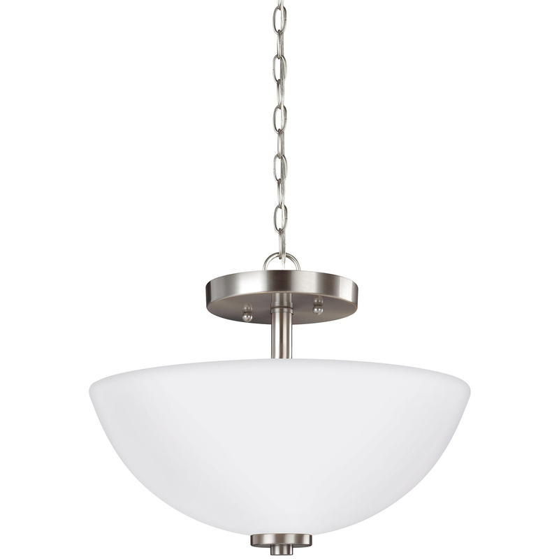 Oslo Two Light Semi-Flush Convertible Pendant