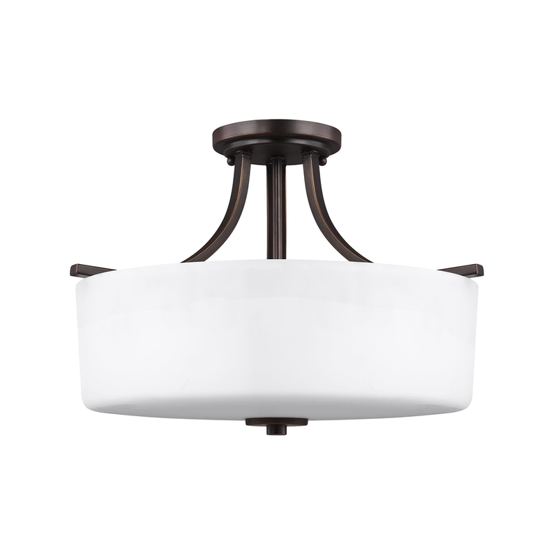 Canfield Three Light Semi-Flush Mount