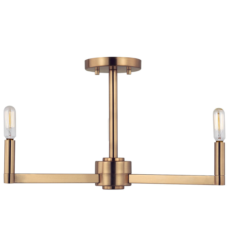 Fullton Three Light Semi-Flush Mount