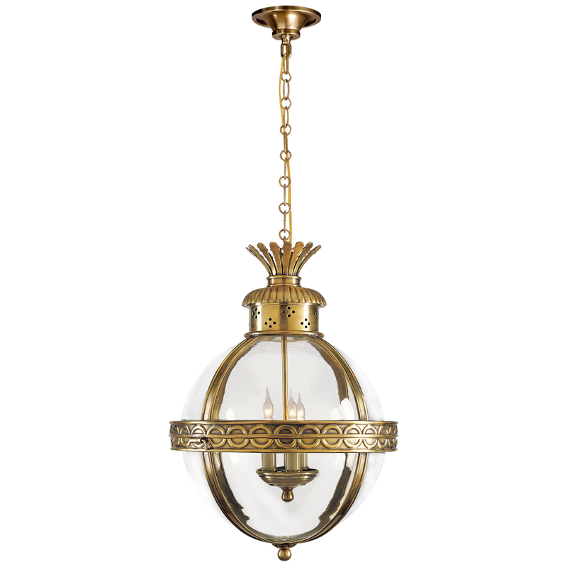 Crown Top Banded Globe Lantern