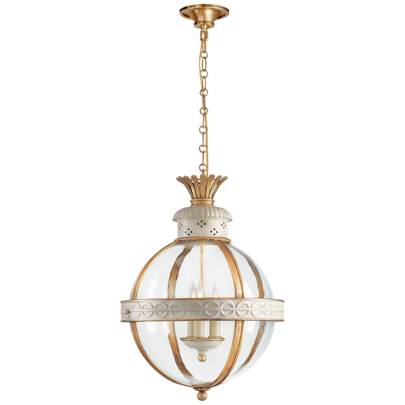 Crown Top Banded Globe Lantern