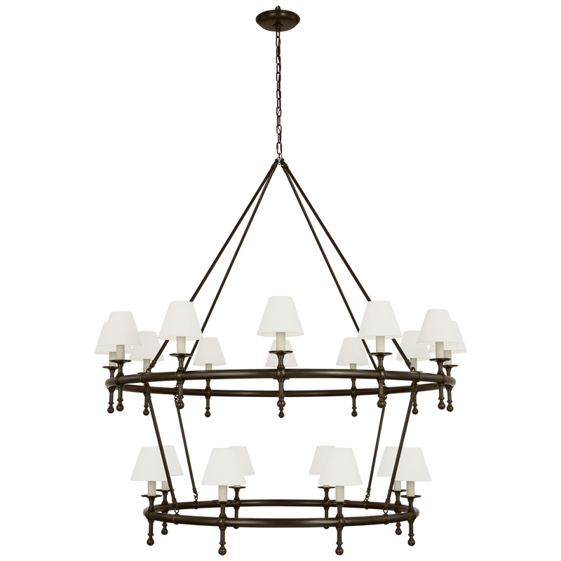 Classic 54" Two-Tier Ring Chandelier