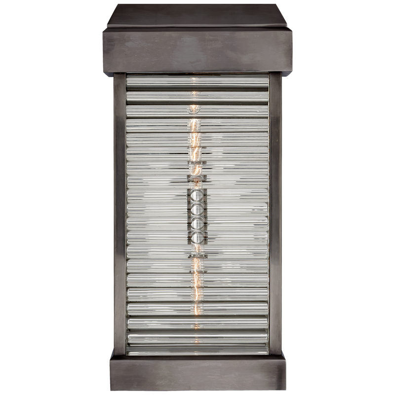 Dunmore Large Curved Glass Louver Sconce