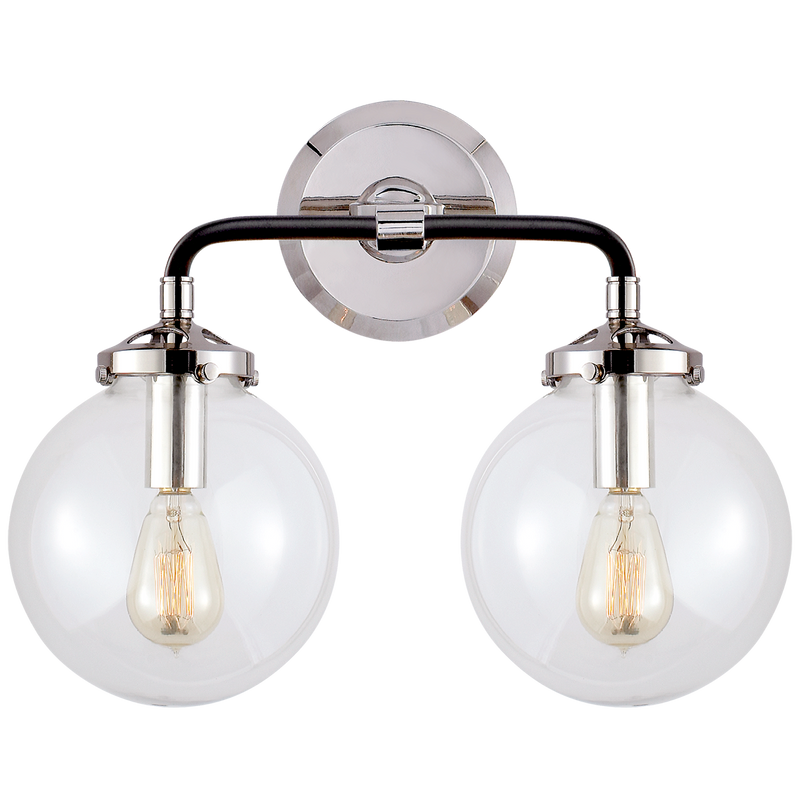 Bistro Double Light Curved Sconce