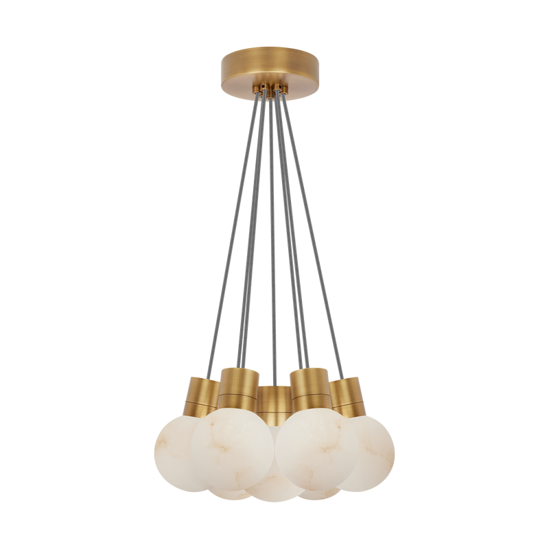 Mina Alabaster 7-Light Small Chandelier