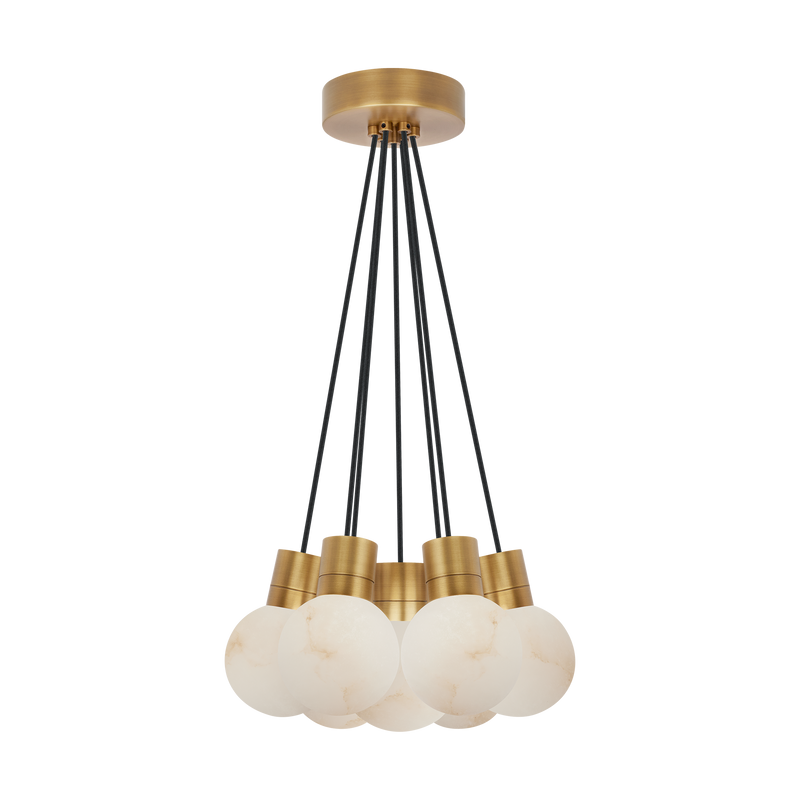 Mina Alabaster 7-Light Small Chandelier