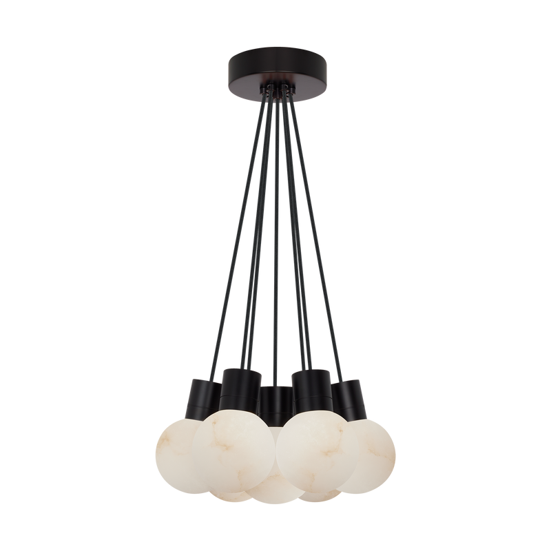 Mina Alabaster 7-Light Small Chandelier