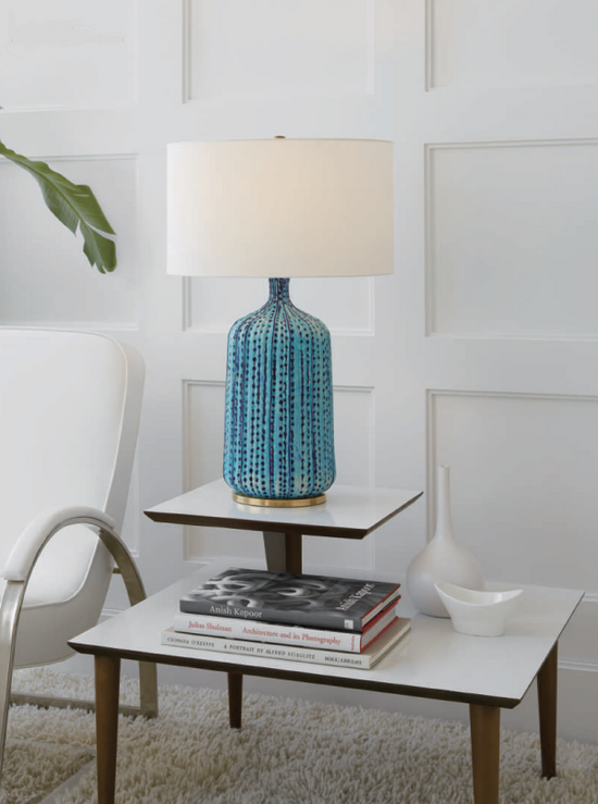 Visual Comfort, Barrett Medium Knurled Table Lamp, Table & Task