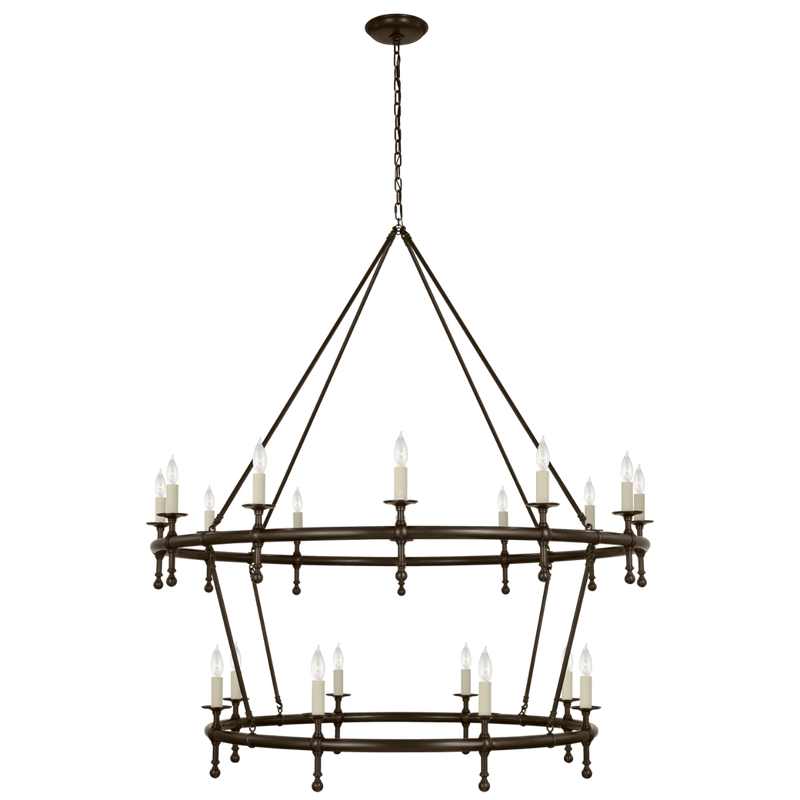 Classic 54" Two-Tier Ring Chandelier