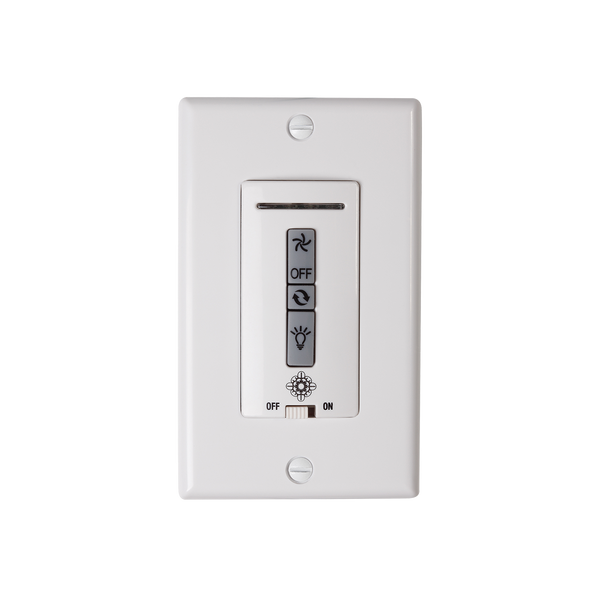 Hardwired remote WALL CONTROL ONLY. Fan reverse, speed, and downlight control.