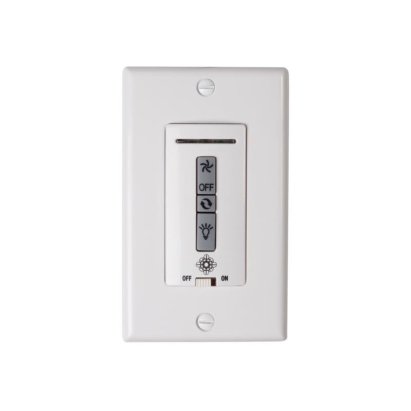 Hardwired remote WALL CONTROL ONLY. Fan speed and downlight control.