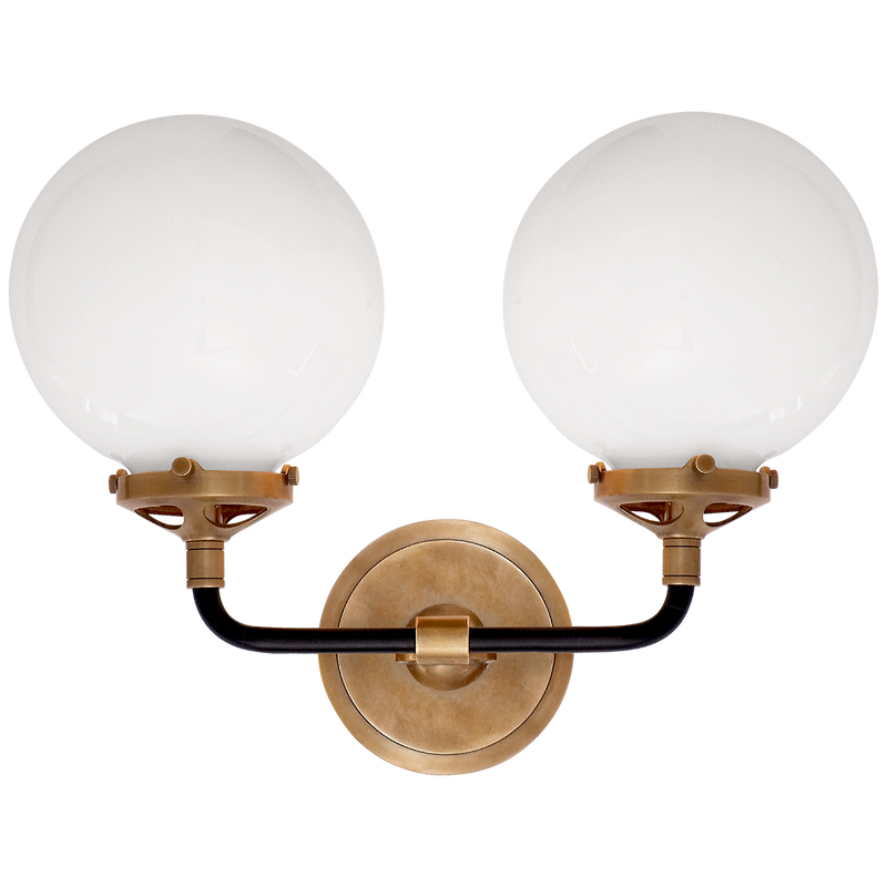 Bistro Double Light Curved Sconce