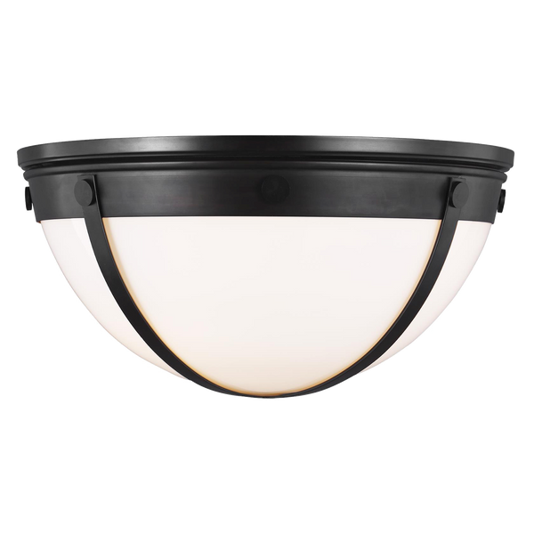 Logan Milk Glass Flush Mount