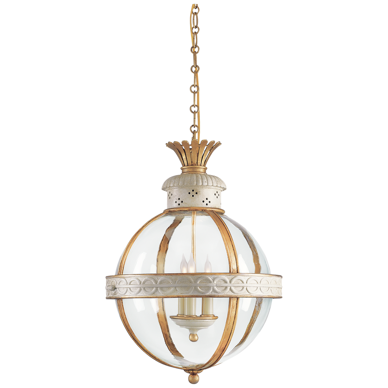 Crown Top Banded Globe Lantern