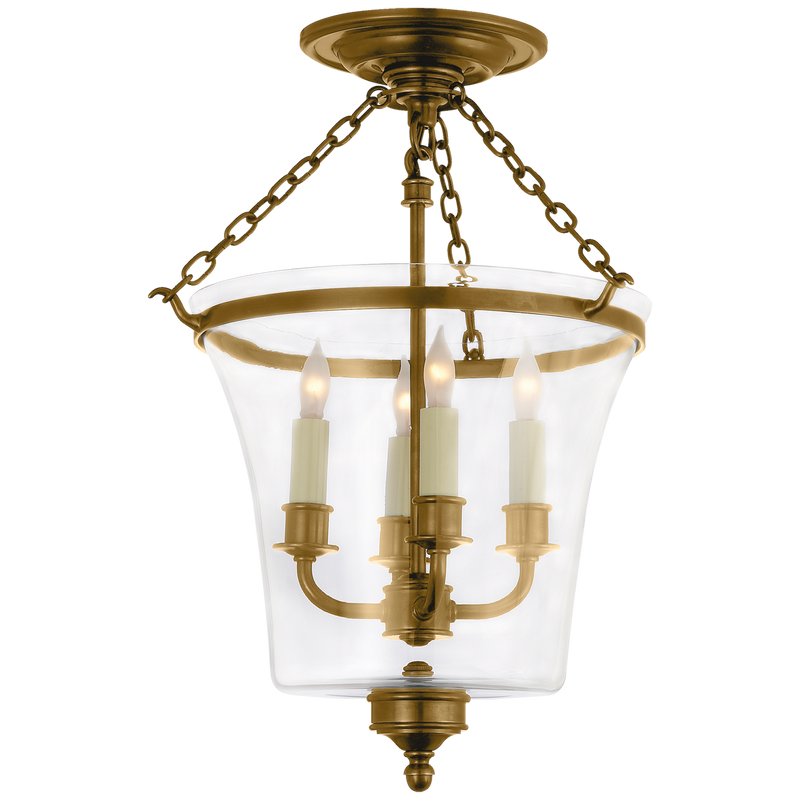 Sussex Semi-Flush Bell Jar Lantern