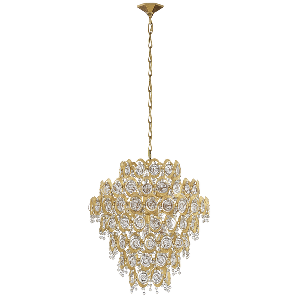 Emile Large Pendant in Gild with Crystal