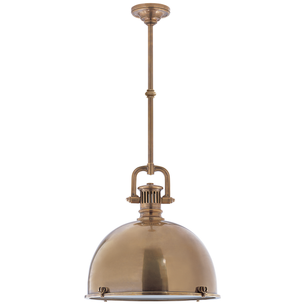 Yoke Large Pendant in Hand-Rubbed Antique Brass