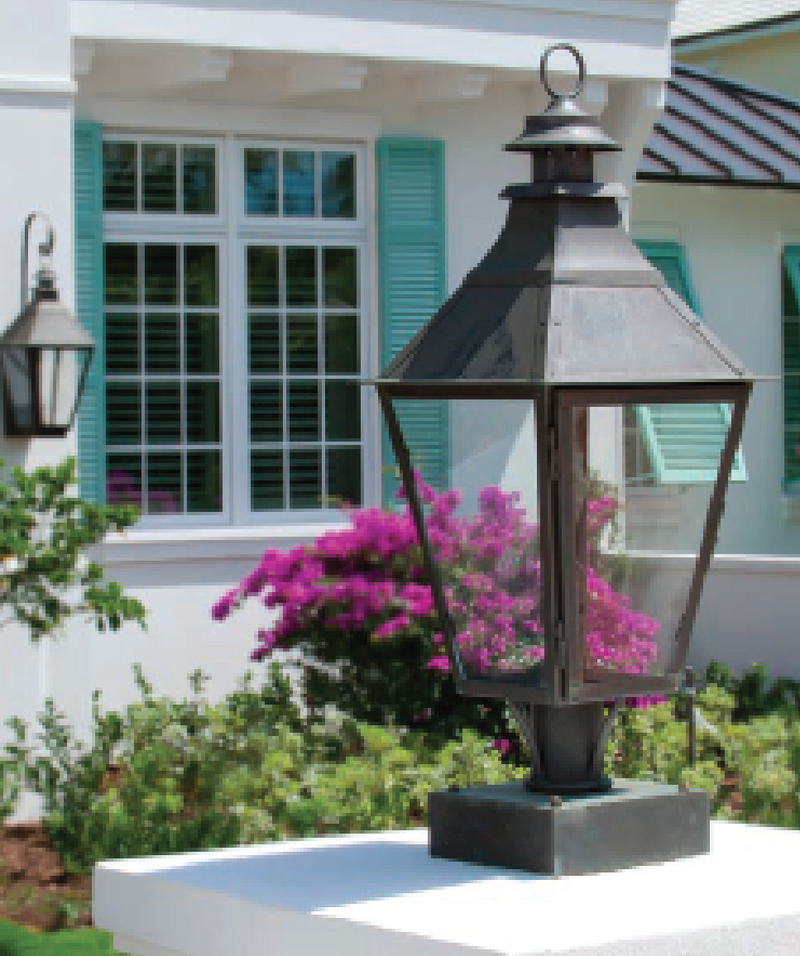 Chesapeake Solid Top Copper Lantern - Medium